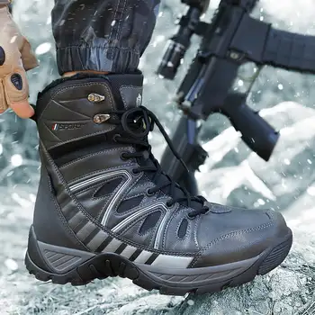 Nauji Šilti Sniego Batai neperšlampami medžioklės Alpinizmo įkrovos pliušinis Vaikščiojimo batai šiluma kariniai batai kovoti su entuziastai