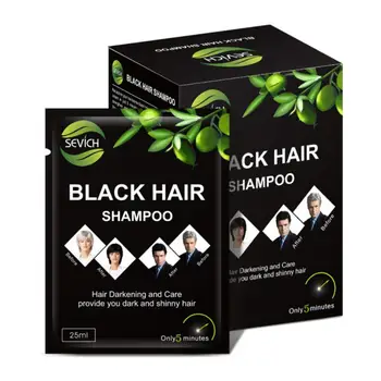 1pcs Natūralių Augalų juodų Plaukų Šampūnas Momentinių Ilgalaikį Balti Plaukai Patamsėjimą Juoda Plaukų Spalva, Dažų Padengti Pilka Balta Plaukų Šampūnas