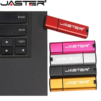 JASTER Plastiko Red USB Flash Drive Pendrive 64GB 32GB 16GB 8GB 4GB Memory Stick Pen Drive, Memory Stick Nemokamai Logotipą Dovana