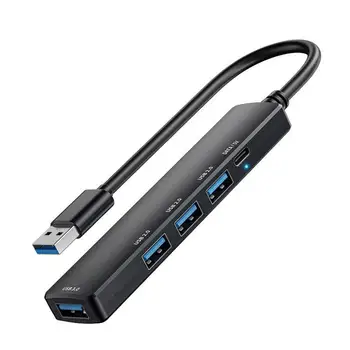 USB Expander Hub USB 3.0 Nešiojamas Expander Hub Stipri Galia 5-Port USB Extender greitųjų Dėl Darbo, Kelionių, Šeimos Mokykla
