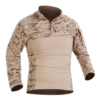 Taktinis Kovoti Marškinėliai Vyrams Medvilnės Karinę Uniformą Kamufliažas Mokymo Marškinėliai Multicam JAV Kariuomenės Drabužius ilgomis Rankovėmis Marškinėliai Camo