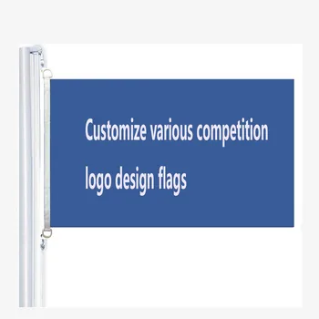 Pritaikyti skirtingų konkurencijos logo dizainas,vėliavos, 90 x 150 cm, 100 % Poliesteris, Digitaldruck
