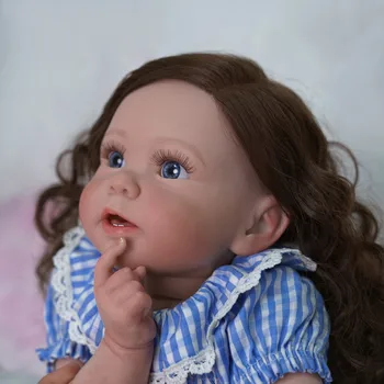 ADFO Reborn Baby Girl 55CM Tikroviškos Lėlės Plaukų Šaknys Bamblys Geriausias draugas LoL Dovana Mergaitėms Rankų darbo Vinilo Silikono Lėlės