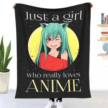 Tiesiog Mergina, Kurie Mėgsta Anime 363 Mesti Antklodė Žiemos flanelė lovatiesės, paklodės, antklodės, ant automobilių ir sofos, sofos apima