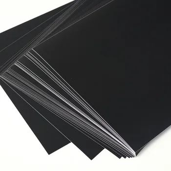Matinės Juodos Spalvos A4 formato Tuščią PVC Etiketės, Aukso/Sidabro Folija Spausdinimas Žymeklį Dekoro Lipduko