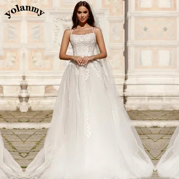 YOLANMY 3 Klasikinis Vestuvių Suknelės Mariages Moterų 2023 Nėrinių Vestidos De Novia Brautmode Lašas Laivybos