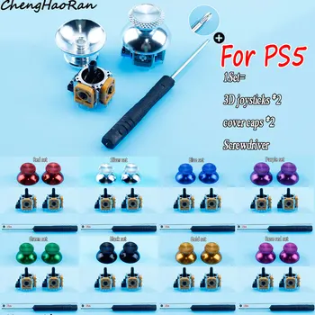 1 rinkinys PS5 valdytojas 3D analog stick jutiklio modulis potenciometras & thumbSticks Dangtelis & atsuktuvas dalys