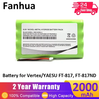 Fanhua NI-MH ARBA 9,6 V Baterija Vertex/YAESU FT-817 FT-817ND Pakeisti FNB-72 FNB-72x FNB-72xe FNB-85 Radijo ir Walkie Talki