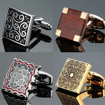Vestuvių Papuošalai Kokybės Aukso Spalvos Rankogalių Segtukai Retro Modelio Pokerio Paukščių Mazgas Žuvų Kulka Prancūzijos Marškinių Rankogaliai Kostiumas Accessories