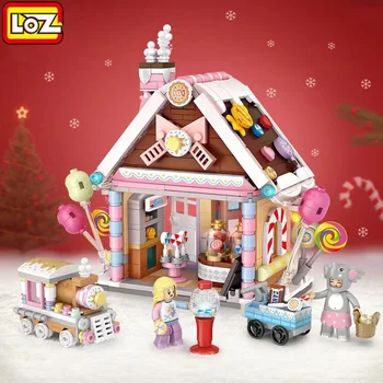 LOZ Candy House Vaikų Pastato Modelio Apdaila, Statyba Blokai Surinkti Žaislai, Dėlionės, Berniukai ir Mergaitės Gimtadienio Dovanos