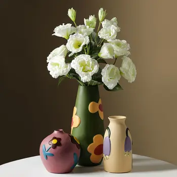 Kūrybinis Tapybos Gėlių Keramikos Vaza Gėlių Kompozicijų Namų Svetainės Baldai Amatų Office 