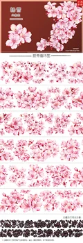 Gražus Rožinis Gėlių, Persikų Žiedų, Blizgus Korpuso Šviesos Blizga PET Juosta