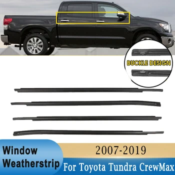 Toyota Tundra Įgulos Max 2007-2019 4Pcs Išorinės Lango Weatherstrip Stiklo Sandariklis Diržo Apdaila Sandarinimo Gumos Juosteles, 68160-0C020