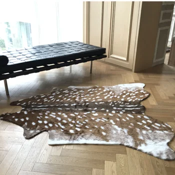 Meika elnias dirbtinės odos kilimo imitacija gyvūnų natūralios odos kailinius formos rankų darbo aksomo, stalių, kambario, namo apdaila