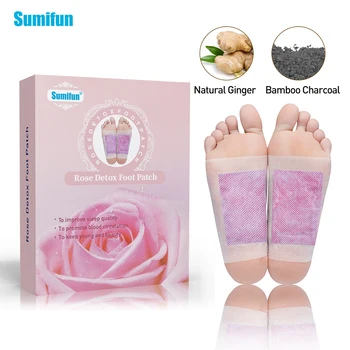 Sumifun 12Pcs/Box Rose Detox Foot Patch eterinis Aliejus, 100% Originalus Kinijos Natūralios Medicinos Gipso K04001