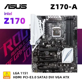 LGA 1151 Mtherboard rinkinys ASUS Z170-A + I5 6500 cpu Intel Z170 Mtherboard nustatyti 4×DDR4 64GB PCI-E 3.0 M. 2 6 x SATA III USB3.1 ATX