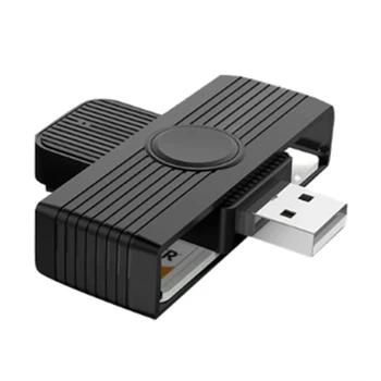 Juoda CR318 Smart Card Reader SIM ID Cloner Jungtis USB2.0 Standarto Adapteris, Skirtas Banko Kortelė, Skirta 