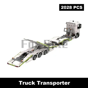 Ss-71551 Transporto Sunkvežimių, nelyginant Žaislai, Pailgos, su Priekaba Sandūros Modelis Sunkiųjų Krovinių Sunkvežimių Papuošalai Vaikas Žaislai Dovana