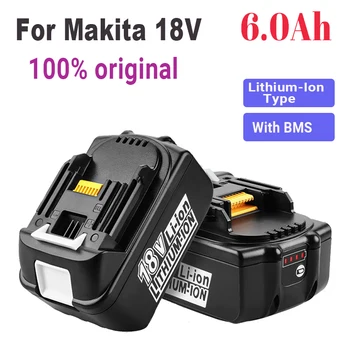 100%pakaitinė ličio jonų baterija Makita 18V 6Ah įkrovimo su įkrovimo lygio LED indikatorius power tools LXT BL1860B BL