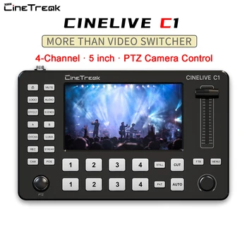 Cinetreak CINELIVE C1 Video Switcher Visi 1 4-CH Multi Format Live transliacijos Vaizdo Maišytuvas FHD LCD Ekranas VS KMT Mini Minipro
