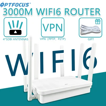 OPTFOCUS WIFI6 6e 3000Mbps Maršrutizatoriaus Wifi Gigabit 1G Flash VPT AKIŲ WIFI 6 AX3 Maršrutizatorius 5DBi Antena Wifi Roteador Wifi 6 Maršrutizatorius
