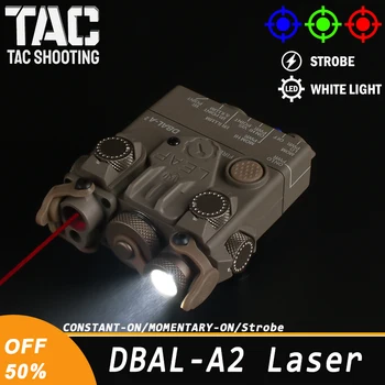 DBAL-A2 Karinis Taktinis Strobe Red Green Blue Dot Kuria Lazerio Akyse NĖRA IR Medžioklės Pagalbinė Lemputė Tinka 20mm Picatinny Rail