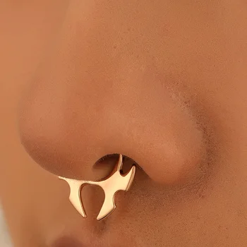 Perforacija-nemokamas U-formos Ragų Nosies Įrašo Netikrą Nosį Papuošalų Mados Geometrinis Gpgb Nosies Žiedą, Auskarų Parama 1$ Mažos Kainos, Kad
