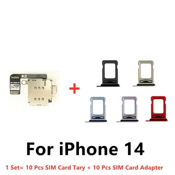 IPhone 14 Dual SIM Card Reader Flex Kabelis + SIM Kortelės Dėklas Laikiklio Lizdo Adapteris Juostelės atsarginės Dalys