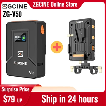 ZGCINE ZG V50 V Mount Akumuliatorius V-Lock Ličio Baterija Kišenėje Baterijos Energijos Banko VEIDRODINIŲ fotoaparatų, Vaizdo Šviesos išmanieji telefonai ir Nešiojamieji kompiuteriai