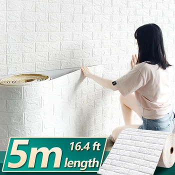 5m Ilgio Namų Dekoro 3D Sienų Lipduko Plytų Imitacija Miegamasis Vandeniui lipnios 