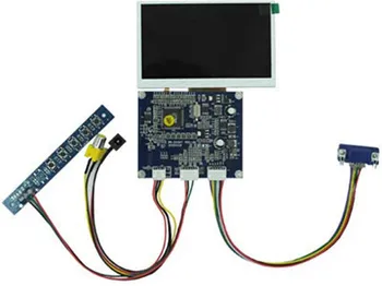 Vaizdo(CVBS)+VGA Valdybos +4.3 colių TFT LCD Ekranas (Nr. TP) 480(RGB)*272 (NTSC/PAL Sistema/OSD Meniu/Standartinis RoHS)