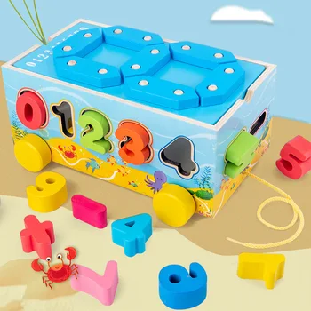 Skaitmeninės formos vilkite automobilių vaikų ankstyvojo ugdymo įspūdį skaitmeninės formos pažinimo atitikimo blokai žvalgybos žaislai