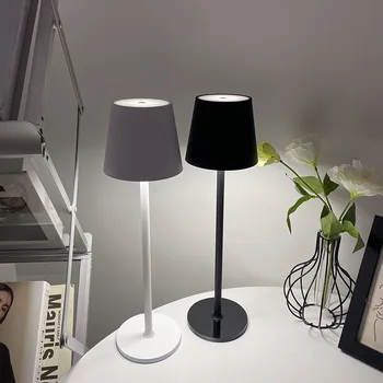 LED Paprasta stalinė Lempa Miegamasis Jutiklinį Jungiklį, USB Bevielio Įkrovimo Stalo Lempa Kūrybos Naktiniai Nakties Šviesos Super Ilgas Baterijos veikimo laikas