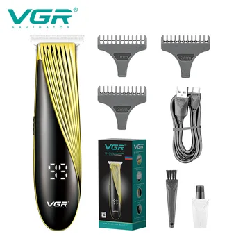 VGR plaukų žoliapjovės V959 USB įkraunama plaukų clipper naftos galvos balinimo graviravimas plaukų drožyba clipper LCD