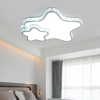Crystal Modernių Lubų Šviesos diodų (LED) Žvaigždės Formos Dizainas Liustra Miegamasis priedai veltiniams, vilna Lempa Namų Rungtynių Apšvietimo