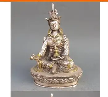 Derliaus Tibeto Sidabro Vario Paauksuota Tibeto Budizmas Statula --- Žalioji Tara Buda Sidabro apdaila bronzos gamyklos realizavimo