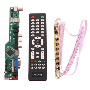 1Set LCD TV Valdiklio Tvarkyklę Valdybos Plokštė T. U67.03 Su Nuotolinio Valdymo Mygtuką Valdybos Paramos Skaitmeninio Perjungimo Rezoliucija