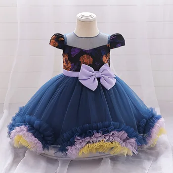 2023 Vaikų Helovinas Dress For Baby Girl Drabužiai Krikšto Didelis Gėlių Gimtadienio Princesė Suknelė Mergaitėms Suknelės, Šaliai, Vestuvių Suknelė