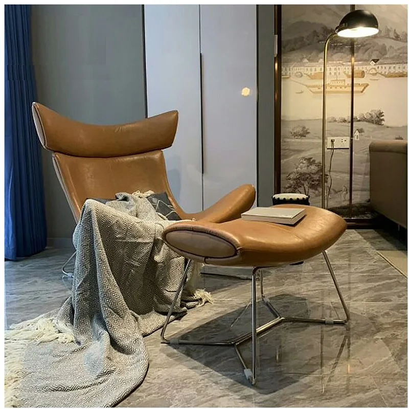 Šiuolaikinės dizaineris baldai, stiklo, odos, poilsio, laisvalaikio kambarį, namų baldai akcentas Imola rankos Kėdė . ' - ' . 1