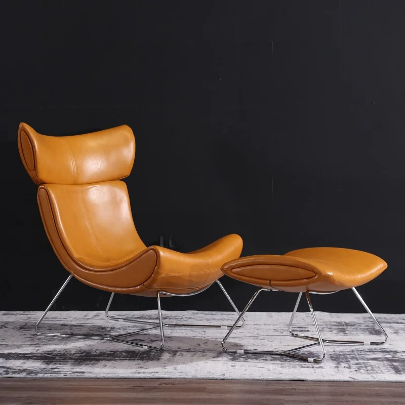 Šiuolaikinės dizaineris baldai, stiklo, odos, poilsio, laisvalaikio kambarį, namų baldai akcentas Imola rankos Kėdė . ' - ' . 3