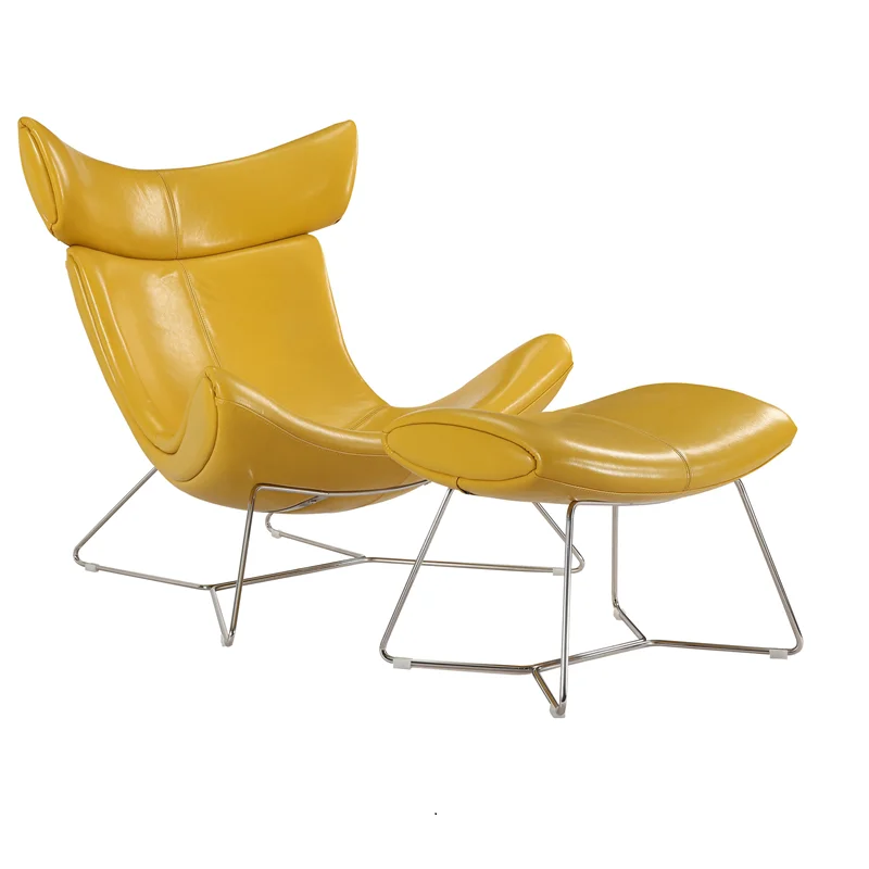 Šiuolaikinės dizaineris baldai, stiklo, odos, poilsio, laisvalaikio kambarį, namų baldai akcentas Imola rankos Kėdė . ' - ' . 5