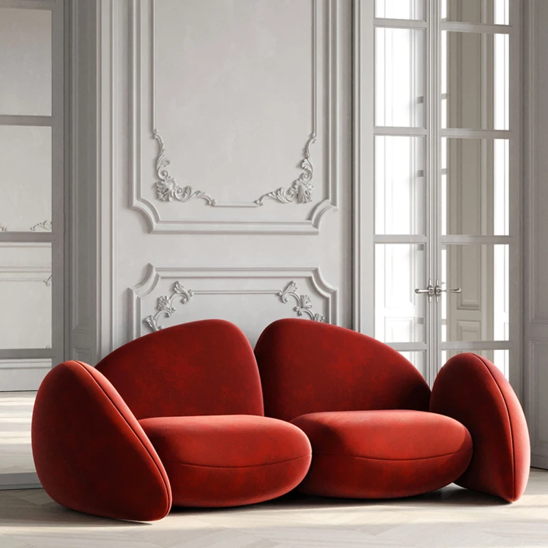 Šiuolaikinės paprasta kūrybos odos dizaineris kambarį Home hotel dviguba sėdynė sofa . ' - ' . 0