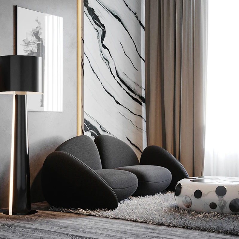 Šiuolaikinės paprasta kūrybos odos dizaineris kambarį Home hotel dviguba sėdynė sofa . ' - ' . 2