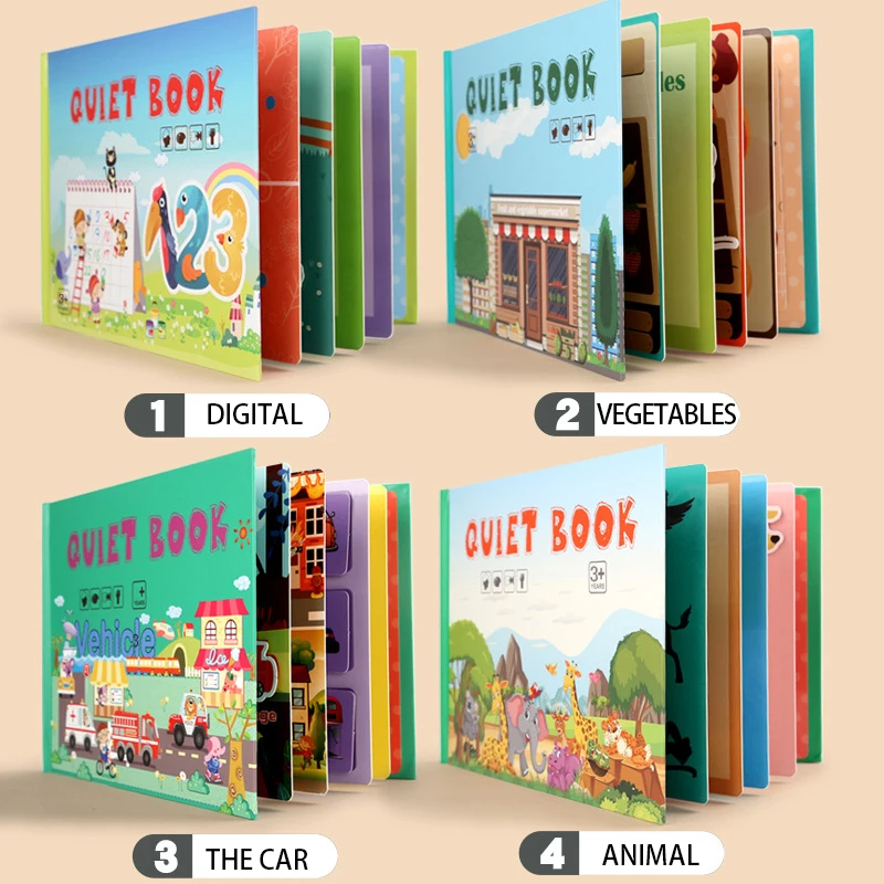 Montessori Bamblys Užimtas Knyga 10 Temų, Ikimokyklinio Mokymosi Veiklą, Ramioje Knygos Užimtas Knyga Vaikams Ugdyti Mokymosi Įgūdžius . ' - ' . 2