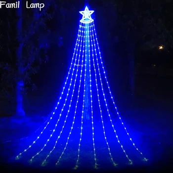 Naktį Žibintai LED Lempos Smart String Light Star Topper 2.8 M Svajonių Spalva APP Kontrolės Krioklys Kalėdų Dekoracijos namams